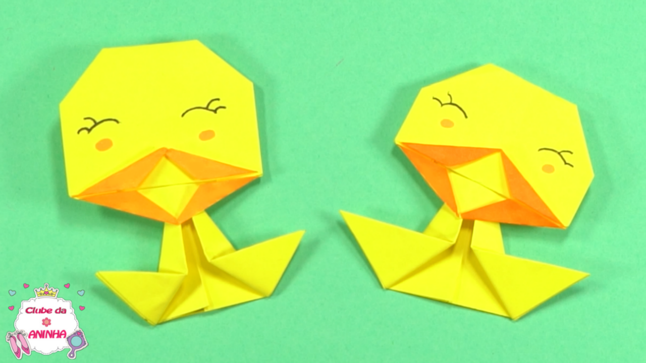 ORIGAMI – Pato de papel – Paper duck – Clube da Aninha